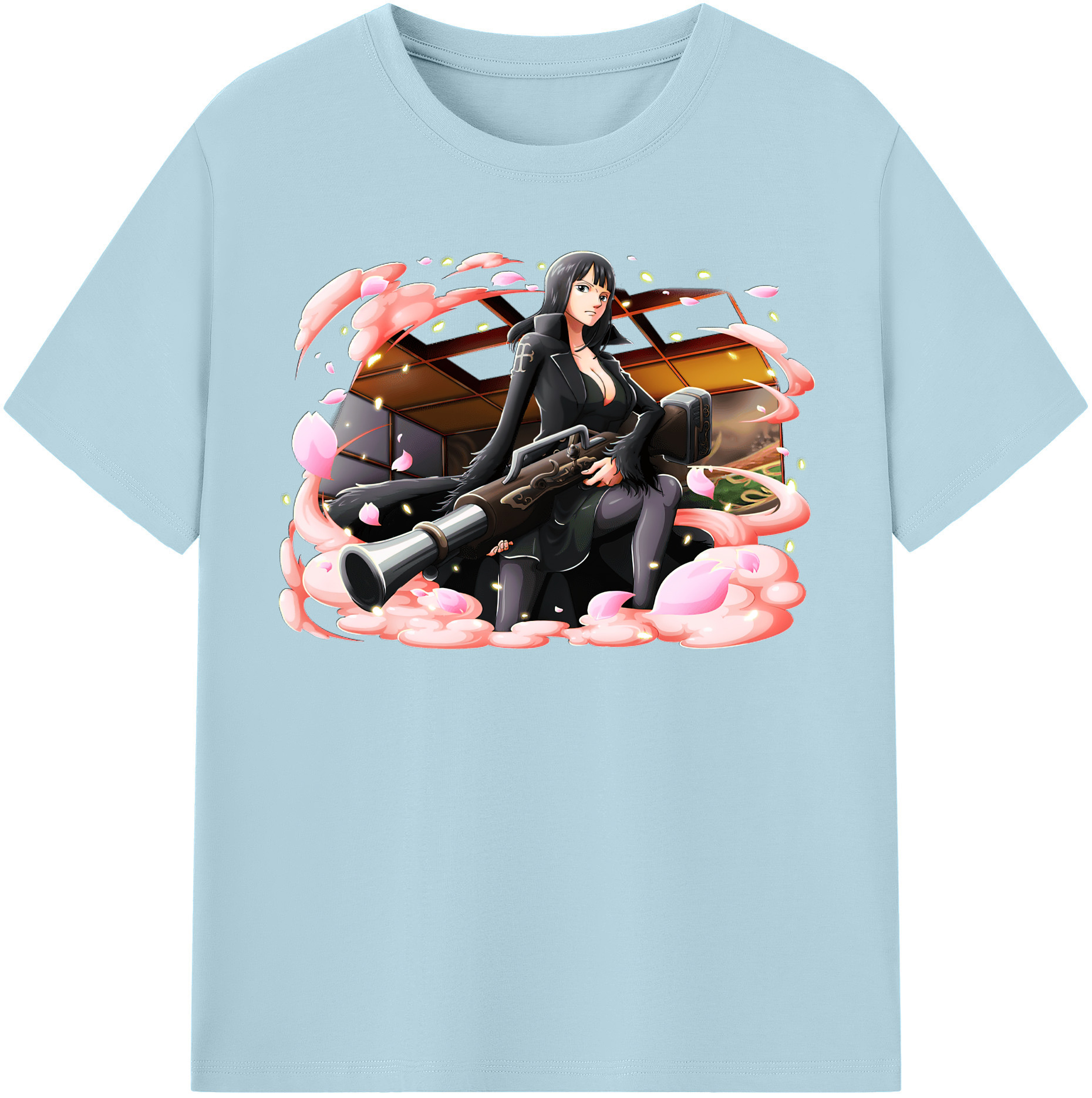 ワンピース ニコ・ロビン ONE PIECE Nico Robin 綿100％半袖Tシャツ（フロントプリント）